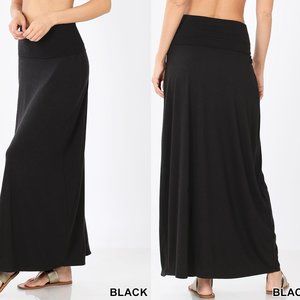 NEW Zenana Black Maxi Skirt